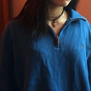 Large Polo Ralph Lauren Quarter Zip Sweater: L